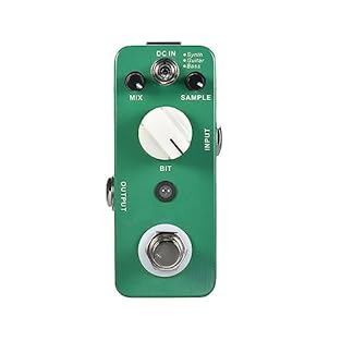 Wide range sampling rate/depth reducing effects. 3 modes for using guitar, bass, synth or sound player. 3 control knobs: MIX(dry and wet signal ratio),SAMPLE(sampling rate reducing), (sampling depth reducing). This guitar effects unit is well-crafted...
