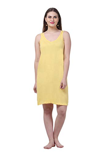 Image of Splash Cotton Rich Camisole Slip for Women| Long Kurti Slip /Suit Slip /Camisole Slip Knee Length - 139