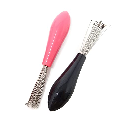 Honbay 4PCS Hair Brush Cleaning Tool Mini Comb Cleaner Brush Small Hair Brush Combs with Plastic Handle for Removing Hair Dust Home Salon Use - Image 4