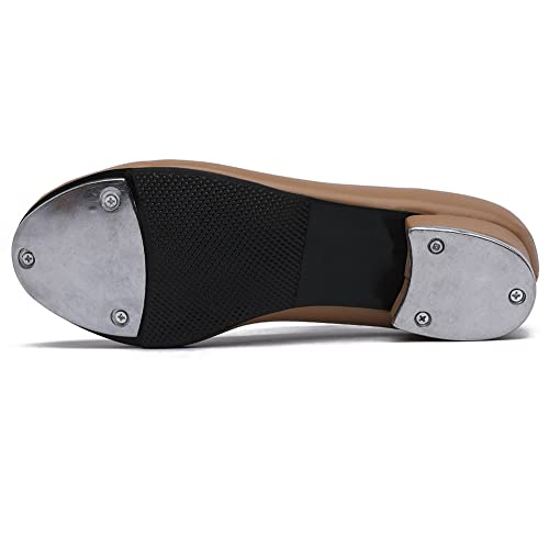 MSMAX Women's Jazz Tap Shoe Girls Mary Jane Tap Dance Flats4