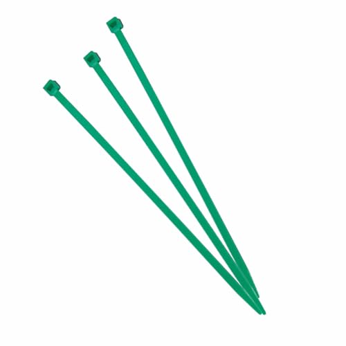 brida de poliamida verde 2,5 x 100 mm (100 unidades) para fijación y organización de cables y componentes.