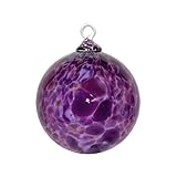 Totally Blown Glassworks Ornament, Handmade Blown Glass, Hanging Tree Holiday Décor, Sun Catcher, Witches Ball, Gazing Orb, Friendship Keepsake, Window Color. (Purple)
