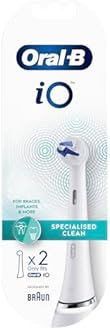 Oral-B iO Specialised Clean Toothbrush Heads, Pack of 2 Counts