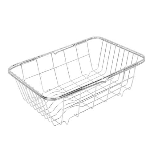 Gatuida Égouttoir Vaisselle Inox Télescopique Support Ustensiles Cuisine Étagère Séchage Assiettes Porte-bols Métal Organisateur Placard