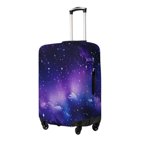 Luggage Cover Protector Purple Galaxy Nebula Suitcase Cover With Zipper, Luggage Cover For 18"-21" Suitcase Elastic Washable Stretch Suitcase Protector For Travel Vacation2
