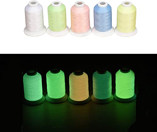 Hilo de bordar glow in the dark Simthread 5 carretes 550 yardas miniatura 2