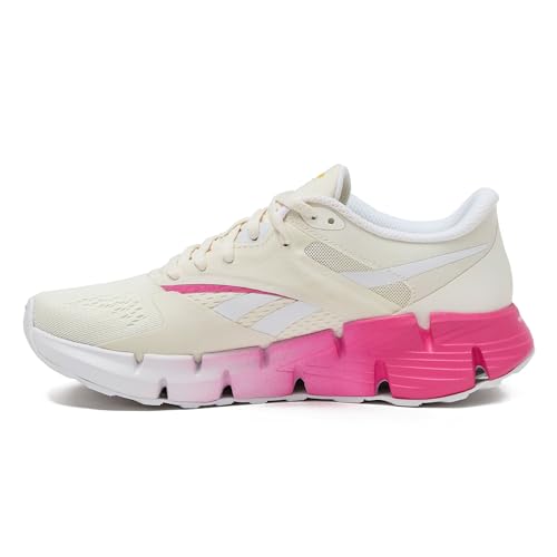 Reebok Zig Dymanica 5 Running Shoes for Women, Vintgchalk/White/Trupink, 8.5