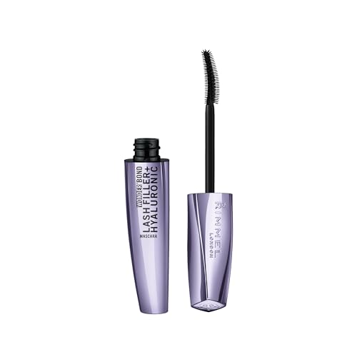 Rimmel Wonder'Bond Lash Filler + Hyaluronic, Mascara, 001 Black, Cils hydratés et nourris, Cils visiblement plus denses et épais, Acide hyaluronique, Résiste aux bavures, Ne s'effrite pas, 11 ml