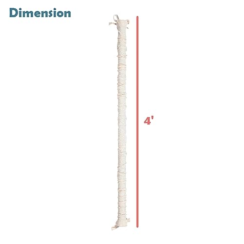 Image of Aspen Creative 15010-11A, 4' Cornsilk Faux Silk Fabric Cord & Chain Cover, Easy to Install for Lighting Fixture, Cable Management, Lamp Wire Cover