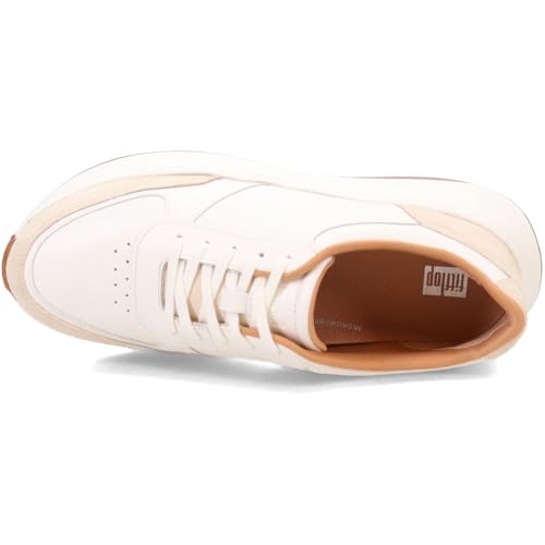 Image of FitFlop Women's F-Mode Leather /Suede Flatform Sneakers