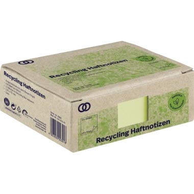 Soennecken Oeco 5869 RC - Foglietti adesivi, 125 x 75 mm, 100 fogli, colore: Giallo