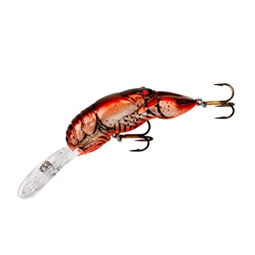 Rebel Lures Original Realistic Crawfish Crankbait Fishing Lure, Cajun Crawdad, Deep Wee (8-10 ft Depth)