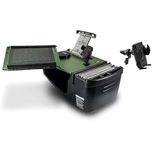 AutoExec Reach Desk Front Seat Car Desk and Portable Workstation with Phone Mount, Tablet Mount and Phone Vent Clip, Army Green