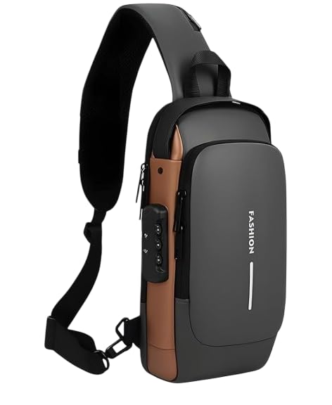 Image of Zaffira Anti Theft Sling Bag for Travel, Crossbody Chest Bag with Password Lock, Stylish Side Bag for Men,Shoulder Passport Bag, Cross Body Bag for both Men and Women, Birthday Gift for Men