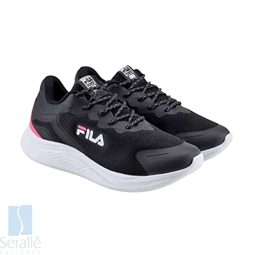 Tenis Fila Force Feminino,Preto/Grafite/Rosa, 36
