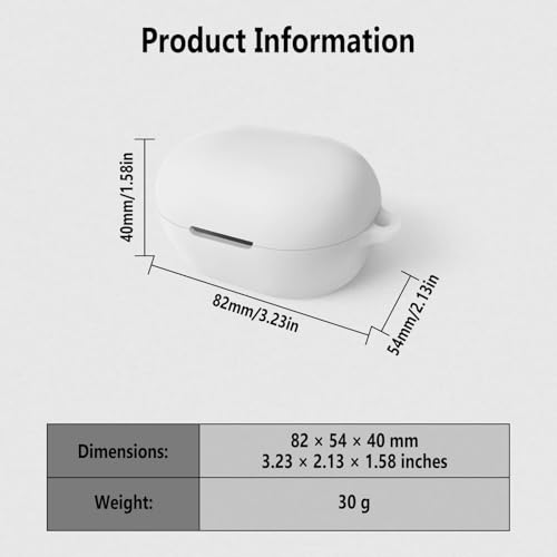 Image of WELFO Soft Silicone Case Cover for Bosee New QuietComfort (2024) (White)
