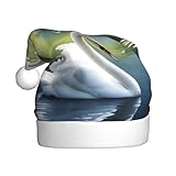 Améliorez votre look festif avec ce beau chapeau de Père Noël YYHHAOFA à motif de cygne blanc, fabriqué à partir de tissu peluche 100 % polyester qui garantit des couleurs vives et durables sans décoloration. Parfait pour ajouter une touche de magie des fêtes à Noël, Halloween et cérémonies annuelles.