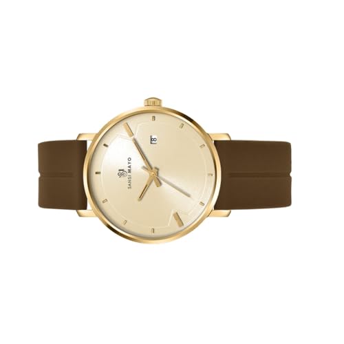 Image of Analog Watch for Men with Silicone Band | Magnetic Lock Strap | Japanese Quartz Movement | Water Resistant | Formal & Casual Wristwatch Gift