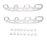 JUMPLAWN Schlittschuh Kufen aus Edelstahl und Aluminiumlegierung Langlebige Auswechselkufen für Schlittschuhe für Hockey und Eislaufen Silber 253mm