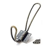 Ambipolar Heavy Duty Rustic Metal Decorative Entryway Vintage Coat Hook/Hat Hook - Wall Mounted (Screws Included), Wall Hook,Perfect Coat and Backpack Bronze Hanger, 10 Pack (Rustic Bronze).