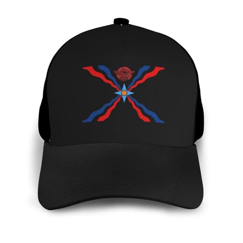 Assyrian Flag Unisex Classic Adjustable Curved Brim Baseball Cap, Trucker Hat3