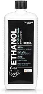 Octopus 1 liter ethanol 642, 99% denatured with 1% MEK, the all-round cleaning agent for thorough cleaning, degreasing and decoloring for household, hobby and industry