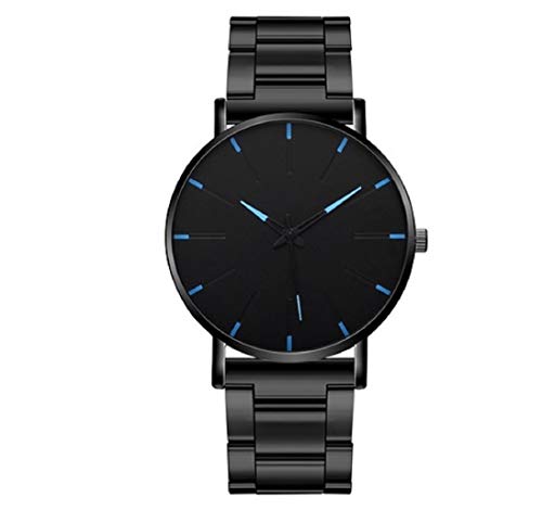 Montre à quartz pour homme bleu idéale pour le bureau et les sorties