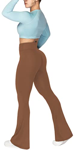 Image of Sunzel Flare Leggings, Crossover Yoga Pants with Tummy Control, High-Waisted and Wide Leg