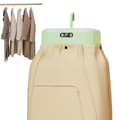 Secadora de ropa portátil - Secadora de ropa portátil de viaje, secado con cubierta antipolvo, máquina plegable, 2 niveles de temperatura, temporizador para terraza, cocina, interior, baño, lavandería
