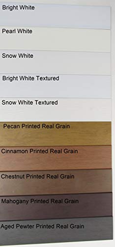 Cordless 2 Inch Faux Wood Blind - Custom Made - White And Printed Real Grain Colors (84" Thru 95 7/8" - 10" Thru 35 7/8") #TOP5