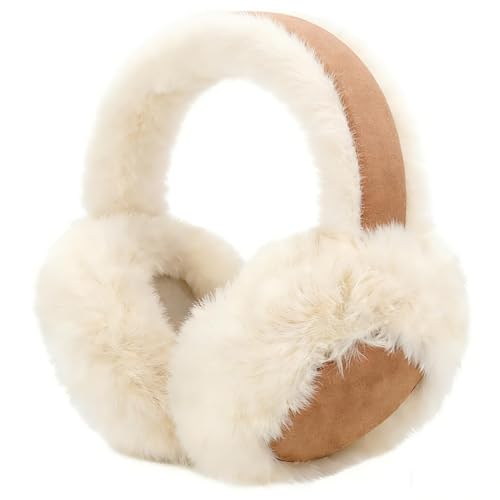 Mixara Winter Ohrenwärmer Damen, Faltbare Pelzige Ohrenwärmer, Warme Ohrenschützer, Kunstpelz Ohrenschützer für Damen, Earmuffs Ohrenwärmer Für Kälteschutz