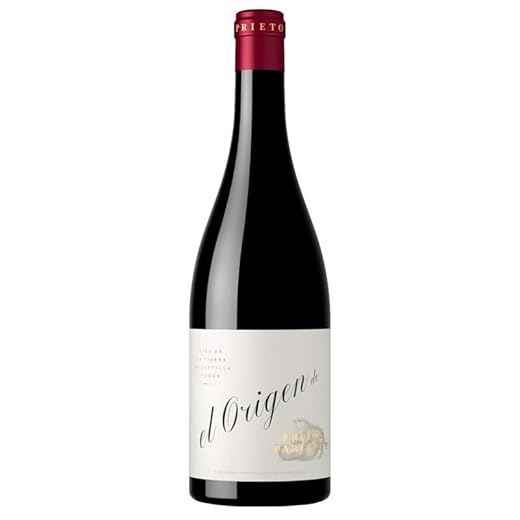 El Origen Prieto Pariente, vino tinto español con cuerpo y sabor intenso, ideal para maridar carnes y platos tradicionales. Sirve entre 14º y 16ºC para mejor disfrute.| 1 botella