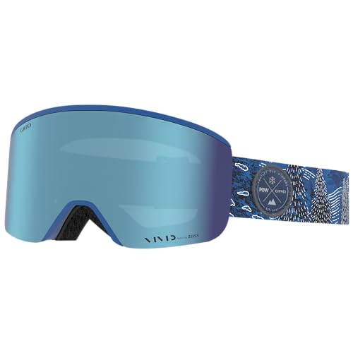 Lunettes de neige Giro Axis adulte masque de ski écran Vivid infrarouge bleu roi POW