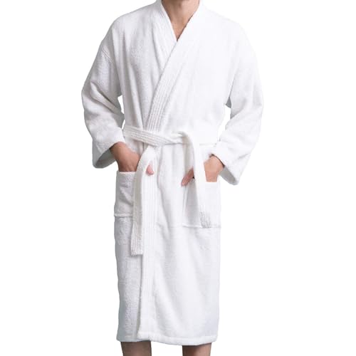 DECODEKO Albornoz Mujer y Hombre - 100% Algodón Premium 450 gr/m², Ultra Suave y Altamente Absorbente, Albornoz Unisex para Baño, Ducha, Spa, Piscina y Gimnasio, Regalo para Fiestas y Cumpleaños
