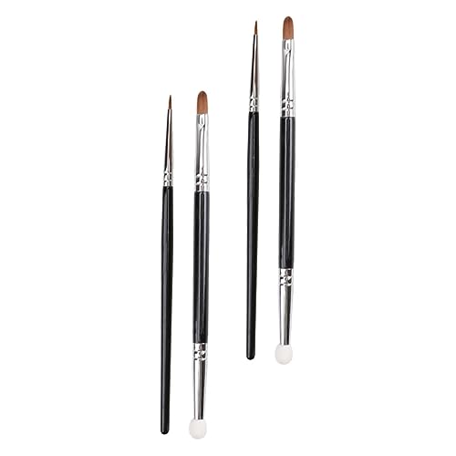 OUNONA 4Pcs Double Head Makeup Brushes for Concealing Blemishes Portable Fine Brushes for Travel Creative Eyeliner Eyeshadow Application Durable Easy to Use
