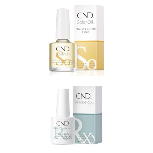 CND SolarOil 0.25 Fl. Oz. and RescueRXx Nail Treatment Bundle 0.5 Fl. Oz.