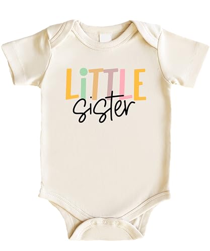 Olive Loves Apple Little Sister Baby Bodysuit for Girls Trendy Matching Sibling Baby One-Piece4