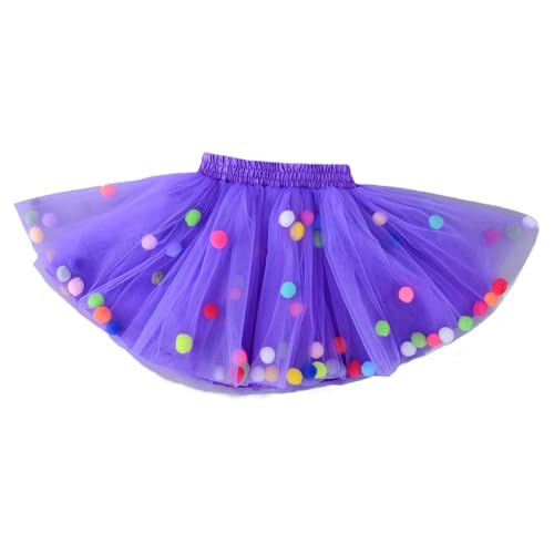 Mädchen Tutu Rock Petticoat Tutu Rock Kurz Kinder Pompons...