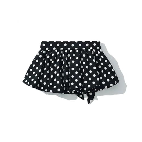 Womens Vintage Polka Dot Y2K Skirt Low Waist with Belt Mini Skirts Party Clubwear2