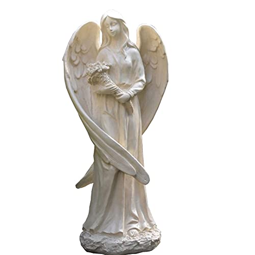 WQQLQX Statue Garten Engel Statue Skulptur Outdoor Garden Hausgarten Große...