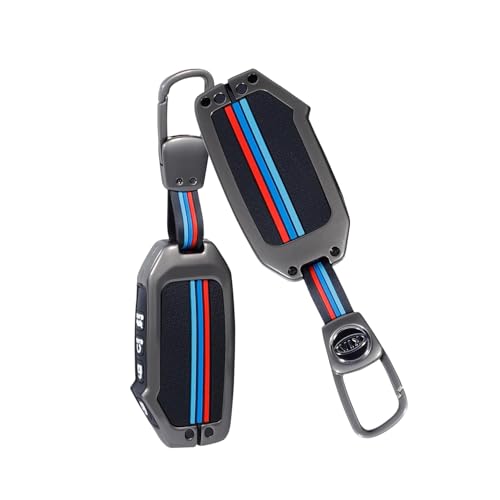 Image of Metal Key Cover Compatible with Kia Seltos 2024 2023 Facelift HTX | Carens X Line | Sonet Facelift 4 Button Smart Key