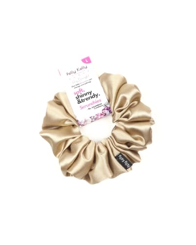Image of Satin Scrunchies Hair Bands for Women | No-Damage Elastic Hair Ties for Ponytails & Buns | Fluffy & Stylish Rubber Bands | Large Size | Pack of 5