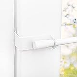 Estika Klemmstange ausziehbar - Weiß farbe - 75 bis 125 cm - Durchmesser 7/9 mm - Teleskop gardinenstange ohne bohren, Scheibengardinenstange, Vitrage Scheibenstange