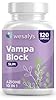 Menopausa Integratori Vampate, VAMPA BLOCK SLIM, 120 Capsule (4 Mesi), Azione 10 in 1, Favorisce l’equilibrio del peso corporeo, Integratore con Isoflavoni di Soia e Agnocasto, Vamp Control