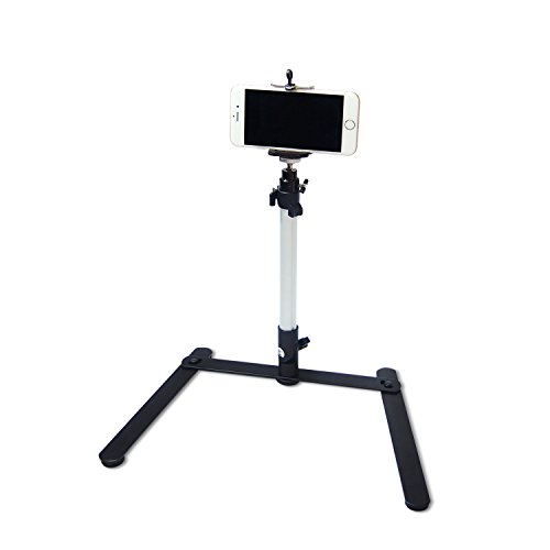 LS Photography Copy Stand, Rotatable Table Top Monopod with 360 Degree Swivel Ball Head Mount with Cell Phone Holder for Smart Phones, LGG720