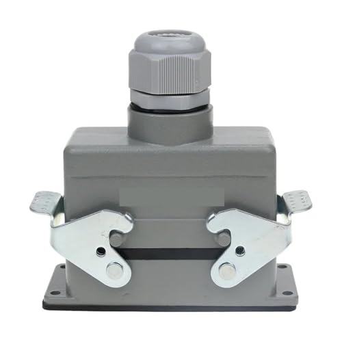 Conector HDC-HE-20 rectangular lateral para enchufe de aviación industrial de 1 pieza