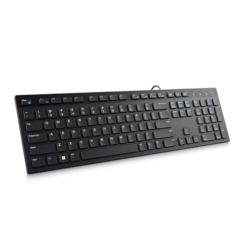 Dell KB216 Wired Multimedia Keyboard - Full-Size Layout with USB Interface, Chiclet Keys, Spill Resistance with 3 Indicator Lights| Plug and Play| Hot