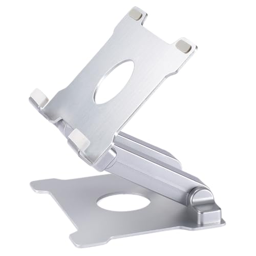 Hemobllo Phone Holder with Ergonomic Design Sturdy Base for Tablets and Smartphones for Office Study Living Portable Silver