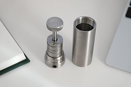 SEEDOR Safe – Bitcoin Steel Wallet, Seed Back-Up für Hardware Wallet, Crypto Wallet Stahl, Recovery Phrase Offline Cold Storage, Bitcoin Wallet Kapsel, Passwort Safe Edelstahl, inkl. 28 Disks