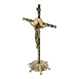 Élément décoratif peu encombrant : grâce à sa taille compacte, cette statuette chrétienne peut être posée sur un bureau, une bibliothèque ou une console d’entrée. peut servir de petite croix décorative, attirant le regard sans encombrer votre espace